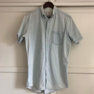 TOPMAN LIGHT DENIM SHIRT - SIZE M